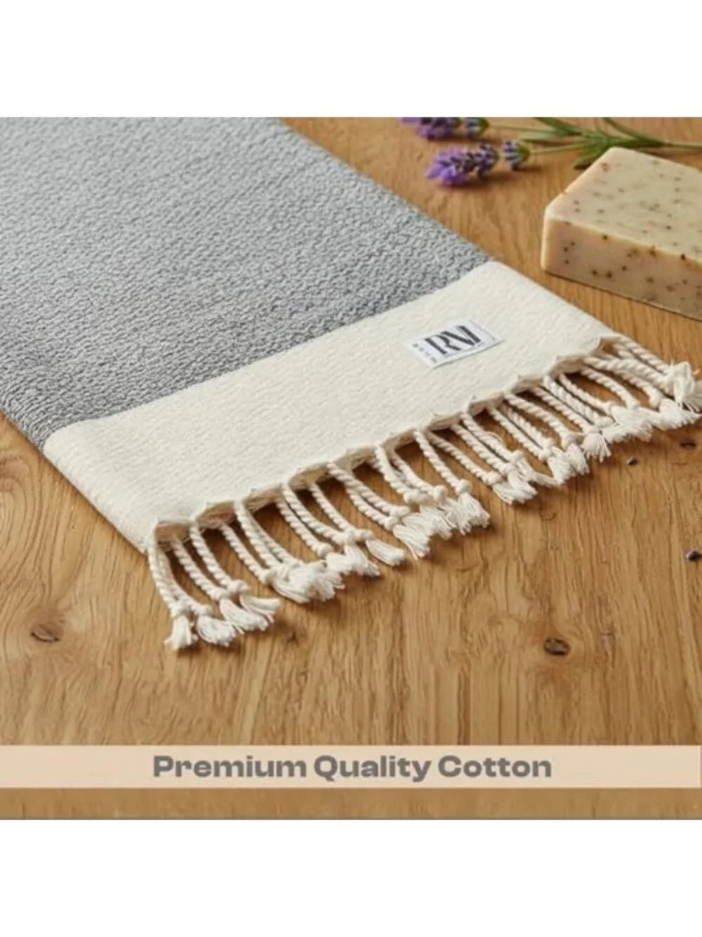 Set of 2 Decorative Hand Towels - 18x40 Inch Peshtemal for Bath, Kitchen & Yoga